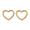 304 Stainless Steel Linking Rings, Heart Link, Golden, 22.5x25x2.6mm
