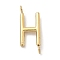 304 Stainless Steel Letter Connector Charms, Real 14K Gold Plated, Letter H, 12x5x2mm, Hole: 1.2mm