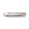 Hair Accessories Carbon Steel Hair Barrettes Finding, with Heat Shrink Tubing, Stainless Steel Color, 80x17x9mm