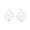 Brass Charms, with Glass,  Lead Free & Cadmium Free, Polygon, 925 Sterling Silver Plated, 11.5x11.5mm, Hole: 1mm