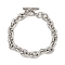 304 Stainless Steel Oval Link Chain Bracelets for Men Women, Stainless Steel Color, 8-5/8 inch(22cm)
