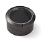 Alloy Loose Diamond Boxes, Flat Round with Clear Glass Window and Sponge Inside, for Jewelry Cabochons Displays, Electrophoresis Black, 3.25x1.65cm