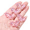 2Pcs Transparent Beads, AB Color, Unicorn, Pink, 25x26mm, Hole: 2.5mm