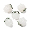 Handmade Lampwork Beads, Tulip, White, 13~14.5x13~15mm, Hole: 1.4mm