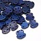 Dyed Wood Jewelry Findings Number 8 Shaped Coconut Chandelier Components Links, Gourd Calabash, Midnight Blue, 23x24x2~5mm, Hole: 2mm