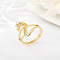 Brass Micro Pave Cubic Zirconia Finger Rings, for Women, Letter Z, US Size 3(14mm)
