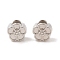 CCB Plastic Eruopean Beads, Large Hole Beads, Flower, Platinum, 10x11x8mm, Hole: 5mm
