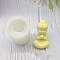 Buddha Shape Candle DIY Food Grade Silicone Statue Molds, For Candle Making, White, 8.5x5.4cm