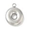 304 Stainless Steel Initial Pendants, Ion Plating(IP), Stainless Steel Color, Letter O, 16~18x6~18x3mm, Hole: 1.8mm