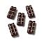 Opaque Resin Biscuit Decoden Cabochons, Imitation Food, Cookies, Coconut Brown, Rectangle, 21x11x6mm