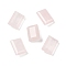 Natural Rose Quartz Cabochons, Rectangle, Faceted, 14x10x5.5mm