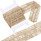 2M Jute Tassel Ribbon, Hessian Ribbon, for Jewelry Making, Tan, 2-1/2 inch(63mm), about 2.19 Yards(2m)/Roll