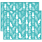 Self-Adhesive Silk Screen Printing Stencil, for Painting on Wood, DIY Decoration T-Shirt Fabric, Turquoise, Cat Shape, 280x220mm