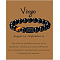 12 Constellation Natural Round Tiger Eye Beads Stretch Bracelets, with Black Agate Round Beaded, Virgo, 3/8x2-3/8 inch(1x6cm)