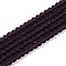 Transparent Glass Beads Strands, Faceted, Frosted, Rondelle, Purple, 3.5~3.8mm, Hole: 1mm, about 105~110pcs/strand, 29~31cm