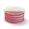 Segment Dyed Polyester Thread, Chinese Knotting Cord, Colorful, 0.8mm, about 54.68 yards(50m)/roll