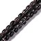 Handmade Lampwork Beads Strands, Rarrel, Black, 6x6mm, Hole: 1mm, about 63pcs/strand, 15.16''(38.5cm)