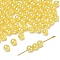 Imitation Pearl Acrylic Beads, Dyed, Round, Yellow, 6x5.5mm, Hole: 1.5~2mm, about 4500pcs/pound