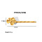 Stainless Steel Hair Bobby Pin, Real 18K Gold Plated, Flower, 54x15.8mm
