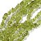 Natural Peridot Beads Strands, Grade A, Chip, 4~7mm, Hole: 1mm, about 80~81cm