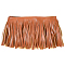 Imitation PU Leather Lace Trims, Tassel, Camel, 4 inch(100mm)