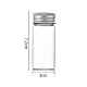 Botellas de vidrio transparente contenedores de abalorios CON-WH0085-75E-01-1