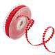 Nbeads 21.87 ヤードの赤い愛のリボン  8 ミリメートル幅ポリエステルハートレースリボンハートエンボスリボンギフト包装リボンバレンタインデーの結婚式の装飾 diy 手作り用品 OCOR-WH0079-04A-8