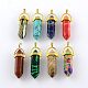 Mixed Stone Pendants with Alloy Findings G-R278-34G-1