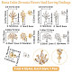 Beebeecraft 4 Pairs 4 Style Brass Cubic Zirconia Flower Stud Earring Findings EJEW-BBC0001-14-2
