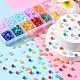 600 pièces 10 couleurs perles acryliques imitation pierres précieuses rondes OACR-YW0001-93-5