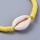 (Vente d'usine de fêtes de bijoux) perles heishi en argile polymère faites à la main écologiques bracelets tressés BJEW-JB04318-02-2