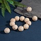 Unvollendete natürliche Holzperlen Spacer Craft Perlen für DIY Makramee Rosenkranz Schmuck X-WOOD-S651-25mm-LF-4