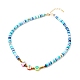 Fruits & Disc Handmade Polymer Clay Beaded Necklace for Teen Girl Women NJEW-JN03734-2