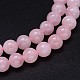 Ronda natural grado aa madagascar hilos de perlas de cuarzo rosa G-F222-41-10mm-2