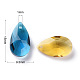 72pcs 12 couleurs pendentifs en verre de breloques de pierre de naissance RGLA-ZZ0001-02-9x15mm-2
