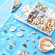 6 styles ensembles de perles de coquille de cauri mélangées naturelles BSHE-YW0001-05-6