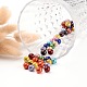 8 perles mm rond assortis acryliques couleur miracle se mélangent X-PB9284-3
