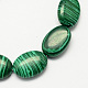 Flat Oval Synthetic Malachite Beads Strands G-S113-28-1