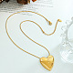 Colliers pendentif coeur en acier titane WG55877-01-1