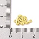 本物の 18k ゴールド メッキ 真鍮 マイクロ パヴェ キュービック ジルコニア コネクタ チャーム  象のリンク  透明  9.5x16x2mm  穴：1.1mm KK-L209-049G-01-3