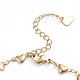 Heart 304 Stainless Steel Link Chain Bracelets BJEW-L673-008-G-2