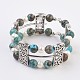 Natural Gemstone Wrap Bracelets BJEW-JB03647-2