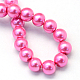 Chapelets de perles rondes en verre peint HY-Q003-6mm-54-4