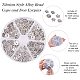 PandaHall Elite 300pcs 6 Styles Antique Silver Tibetan Style Alloy Flower Bead Caps and Iron Eye Pin DIY Jewelry Findings For Jewellery Crafts Making DIY-PH0020-20AS-5