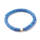 Bracelet extensible fait main en perles heishi en argile polymère BJEW-JB07392-3