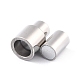 304 Stainless Steel Magnetic Clasps with Glue-in Ends STAS-F276-04P-3