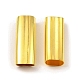 真鍮製チューブビーズ  カーブチューブ  ゴールドカラー  23.5x9x6mm  穴：8.5x5mm KK-D040-07G-2