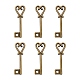 Encanta los colgantes de plata antigua llave de tono de bronce tibetano especial X-TIBEB-A102095-AB-FF-1