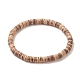 Bracciale elasticizzato con perline di cocco per uomo donna BJEW-JB09289-1