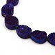Natural Electroplate Teardrop Druzy Quartz Crystal Beads Strands G-F147-02-3